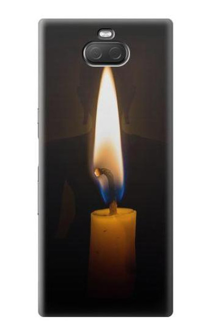 W3530 Buddha Candle Burning Hard Case and Leather Flip Case For Sony Xperia 10 Plus