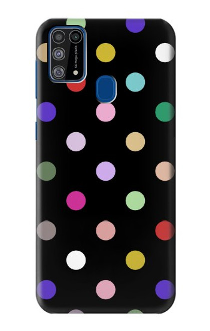 W3532 Colorful Polka Dot Hard Case and Leather Flip Case For Samsung Galaxy M31