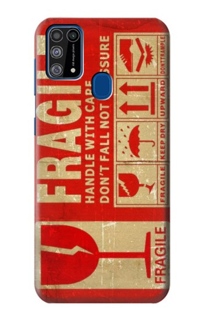 W3552 Vintage Fragile Label Art Hard Case and Leather Flip Case For Samsung Galaxy M31