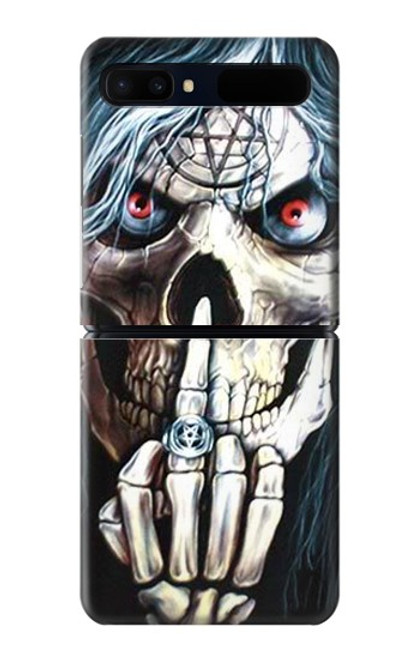 W0222 Skull Pentagram Hard Case For Samsung Galaxy Z Flip 5G