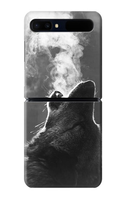 W3505 Wolf Howling Hard Case For Samsung Galaxy Z Flip 5G