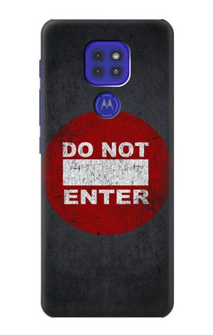W3683 Do Not Enter Hard Case and Leather Flip Case For Motorola Moto G9 Play