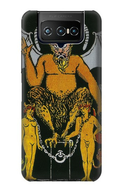 W3740 Tarot Card The Devil Hard Case and Leather Flip Case For ASUS ZenFone 7 Pro