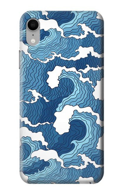 W3751 Wave Pattern Hard Case and Leather Flip Case For iPhone XR
