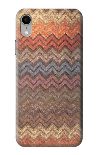 W3752 Zigzag Fabric Pattern Graphic Printed Hard Case and Leather Flip Case For iPhone XR