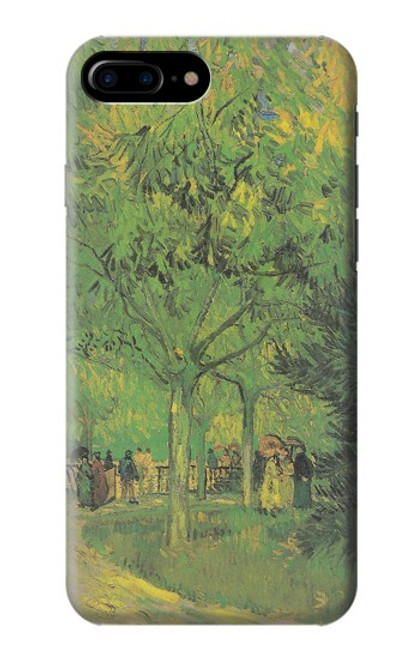 W3748 Van Gogh A Lane in a Public Garden Hard Case and Leather Flip Case For iPhone 7 Plus, iPhone 8 Plus