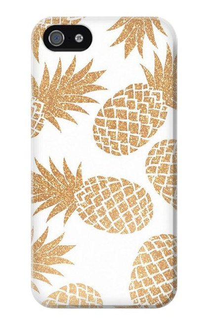 W3718 Seamless Pineapple Hard Case and Leather Flip Case For iPhone 4 4S