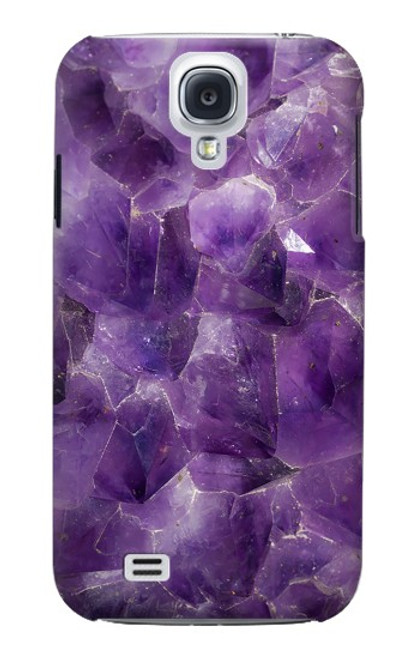 W3713 Purple Quartz Amethyst Graphic Printed Hard Case and Leather Flip Case For Samsung Galaxy S4