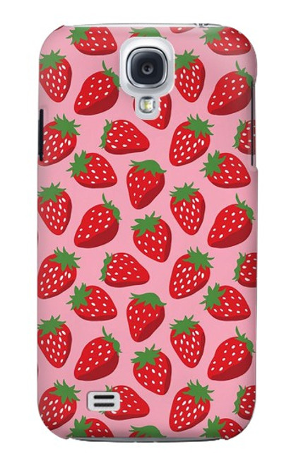 W3719 Strawberry Pattern Hard Case and Leather Flip Case For Samsung Galaxy S4
