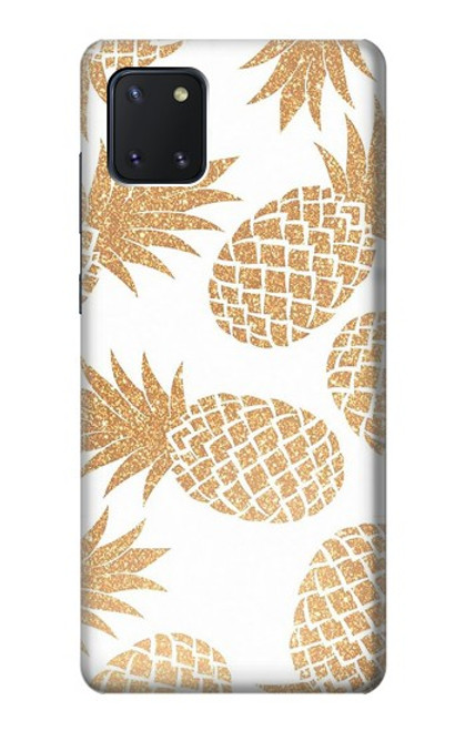 W3718 Seamless Pineapple Hard Case and Leather Flip Case For Samsung Galaxy Note10 Lite