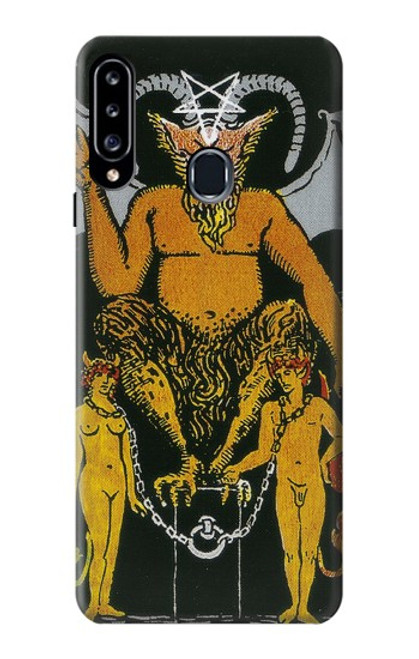 W3740 Tarot Card The Devil Hard Case and Leather Flip Case For Samsung Galaxy A20s