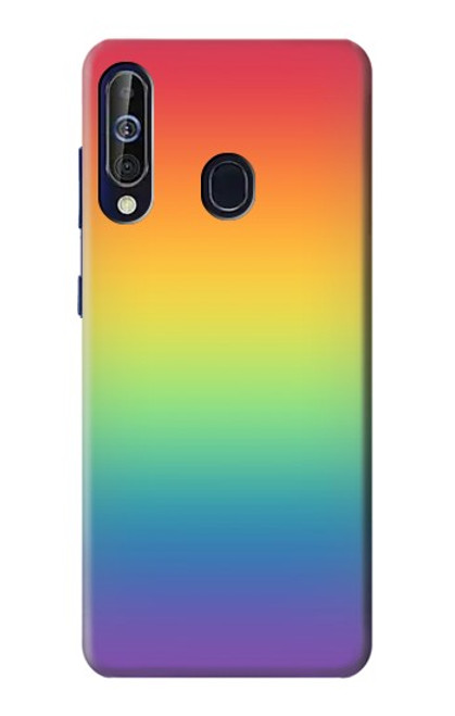W3698 LGBT Gradient Pride Flag Hard Case and Leather Flip Case For Samsung Galaxy A60