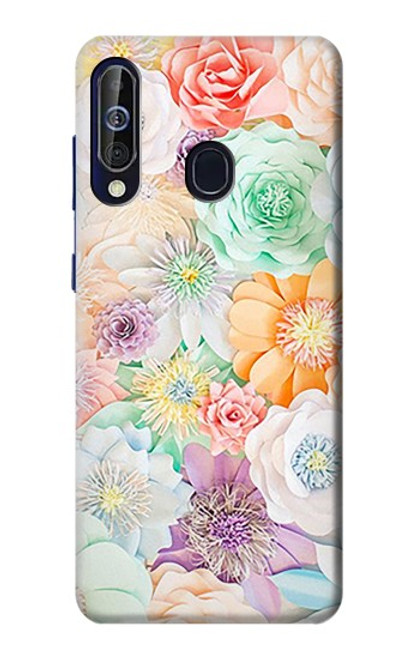 W3705 Pastel Floral Flower Hard Case and Leather Flip Case For Samsung Galaxy A60