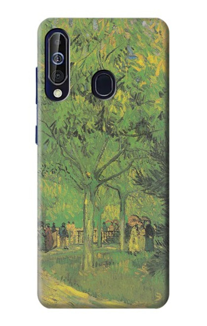 W3748 Van Gogh A Lane in a Public Garden Hard Case and Leather Flip Case For Samsung Galaxy A60