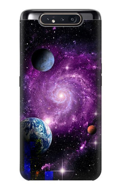 W3689 Galaxy Outer Space Planet Hard Case and Leather Flip Case For Samsung Galaxy A80