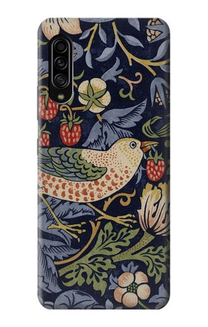 W3791 William Morris Strawberry Thief Fabric Hard Case and Leather Flip Case For Samsung Galaxy A90 5G