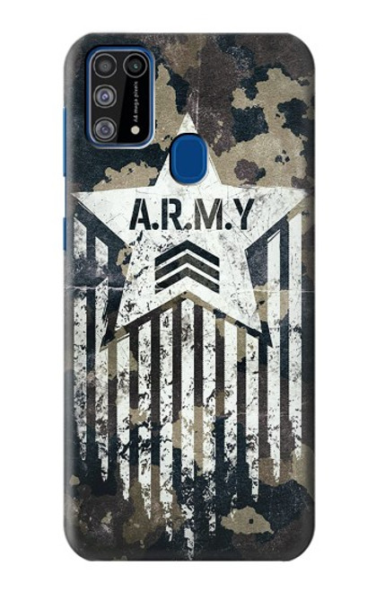 W3666 Army Camo Camouflage Hard Case and Leather Flip Case For Samsung Galaxy M31