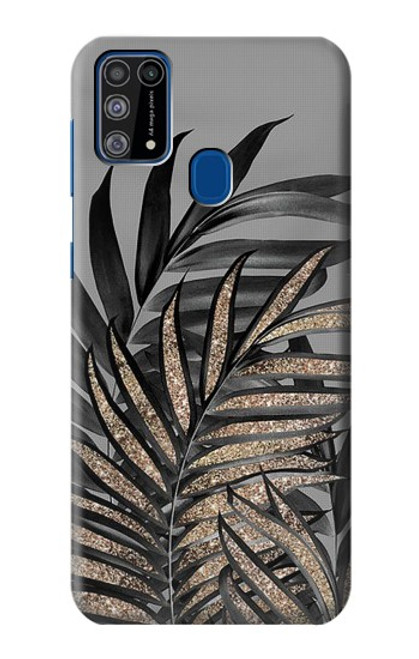 W3692 Gray Black Palm Leaves Hard Case and Leather Flip Case For Samsung Galaxy M31