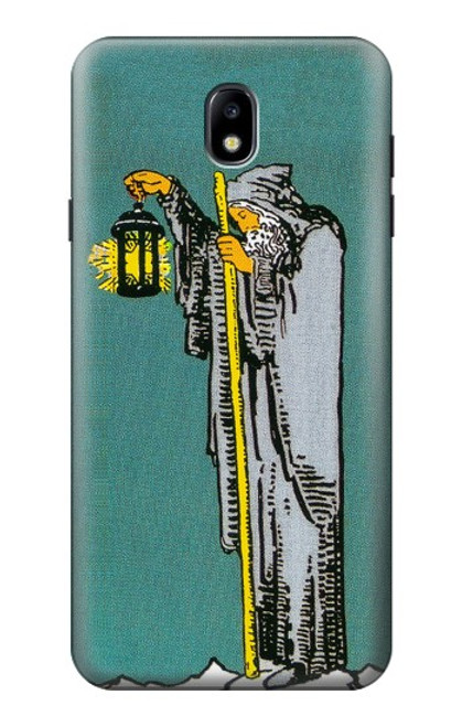 W3741 Tarot Card The Hermit Hard Case and Leather Flip Case For Samsung Galaxy J7 (2018), J7 Aero, J7 Top, J7 Aura, J7 Crown, J7 Refine, J7 Eon, J7 V 2nd Gen, J7 Star