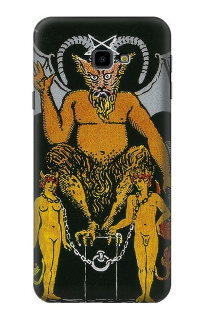 W3740 Tarot Card The Devil Hard Case and Leather Flip Case For Samsung Galaxy J4+ (2018), J4 Plus (2018)