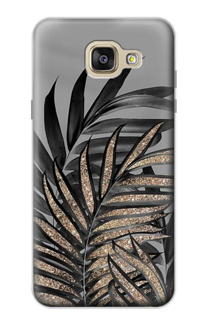 W3692 Gray Black Palm Leaves Hard Case and Leather Flip Case For Samsung Galaxy A5 (2016)