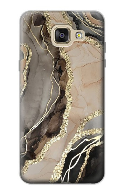 W3700 Marble Gold Graphic Printed Hard Case and Leather Flip Case For Samsung Galaxy A5 (2016)