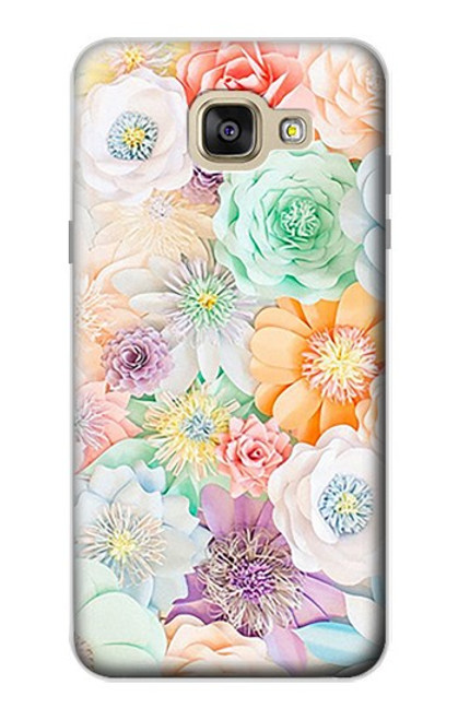 W3705 Pastel Floral Flower Hard Case and Leather Flip Case For Samsung Galaxy A5 (2016)