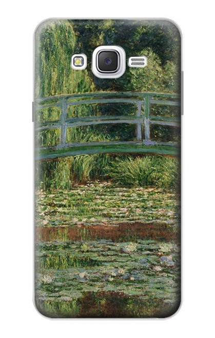 W3674 Claude Monet Footbridge and Water Lily Pool Hard Case and Leather Flip Case For Samsung Galaxy J7