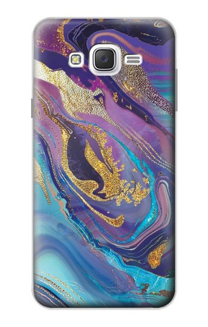 W3676 Colorful Abstract Marble Stone Hard Case and Leather Flip Case For Samsung Galaxy J7