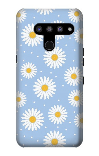 W3681 Daisy Flowers Pattern Hard Case and Leather Flip Case For LG V50, LG V50 ThinQ 5G