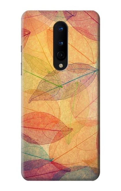 W3686 Fall Season Leaf Autumn Hard Case and Leather Flip Case For OnePlus 8