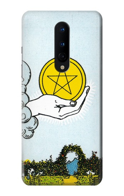 W3722 Tarot Card Ace of Pentacles Coins Hard Case and Leather Flip Case For OnePlus 8