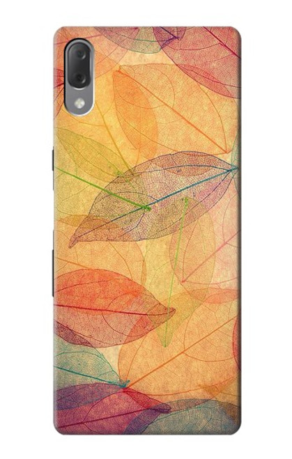 W3686 Fall Season Leaf Autumn Hard Case and Leather Flip Case For Sony Xperia L3