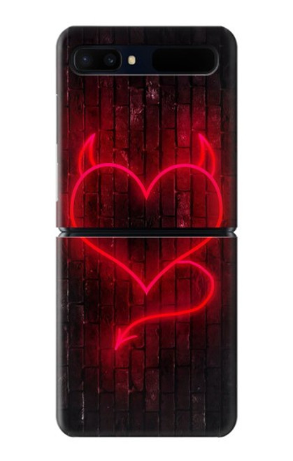 W3682 Devil Heart Hard Case For Samsung Galaxy Z Flip 5G