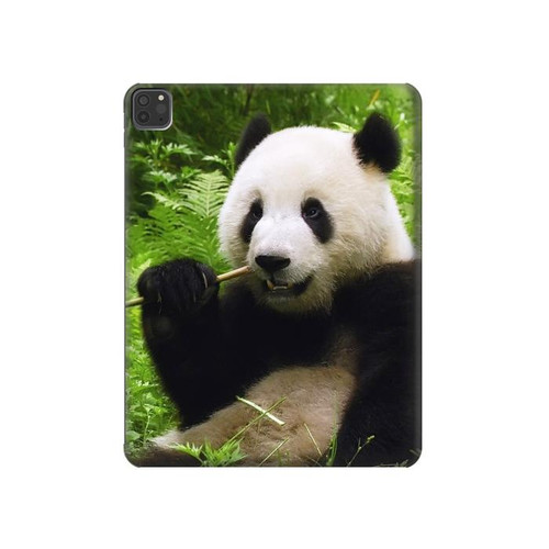 W1073 Panda Enjoy Eating Tablet Hard Case For iPad Pro 11 (2021,2020,2018, 3rd, 2nd, 1st)