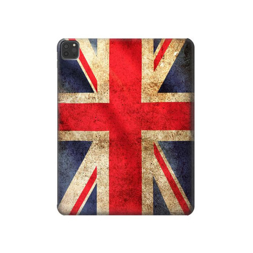 W2303 British UK Vintage Flag Tablet Hard Case For iPad Pro 11 (2021,2020,2018, 3rd, 2nd, 1st)