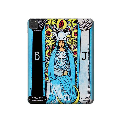 W2837 The High Priestess Vintage Tarot Card Tablet Hard Case For iPad Pro 11 (2021,2020,2018, 3rd, 2nd, 1st)