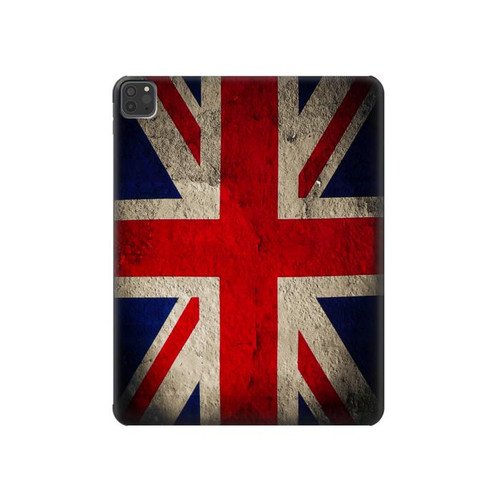 W2894 Vintage British Flag Tablet Hard Case For iPad Pro 11 (2021,2020,2018, 3rd, 2nd, 1st)
