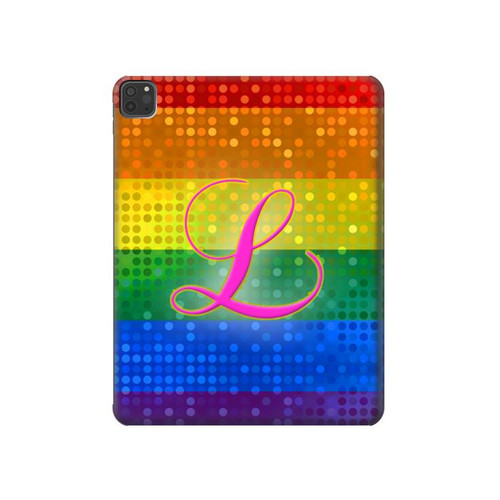W2900 Rainbow LGBT Lesbian Pride Flag Tablet Hard Case For iPad Pro 11 (2021,2020,2018, 3rd, 2nd, 1st)