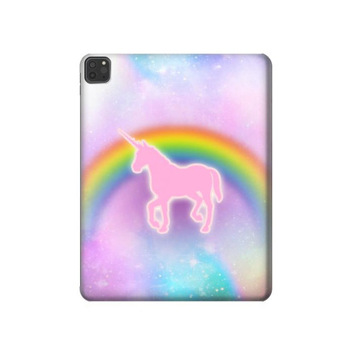 W3070 Rainbow Unicorn Pastel Sky Tablet Hard Case For iPad Pro 11 (2021,2020,2018, 3rd, 2nd, 1st)