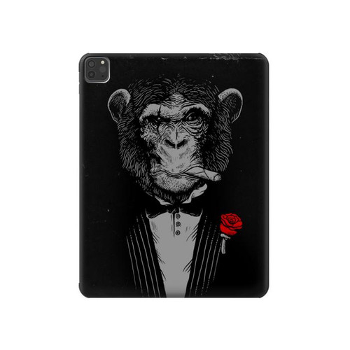 W3167 Funny Monkey God Father Tablet Hard Case For iPad Pro 11 (2021,2020,2018, 3rd, 2nd, 1st)