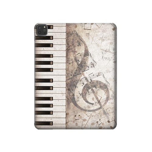 W3390 Music Note Tablet Hard Case For iPad Pro 11 (2021,2020,2018, 3rd, 2nd, 1st)