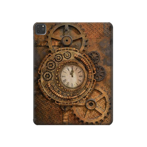 W3401 Clock Gear Steampunk Tablet Hard Case For iPad Pro 11 (2021,2020,2018, 3rd, 2nd, 1st)