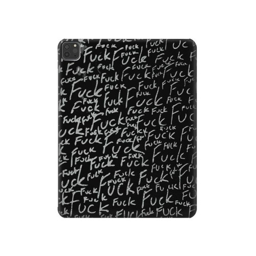 W3478 Funny Words Blackboard Tablet Hard Case For iPad Pro 11 (2021,2020,2018, 3rd, 2nd, 1st)