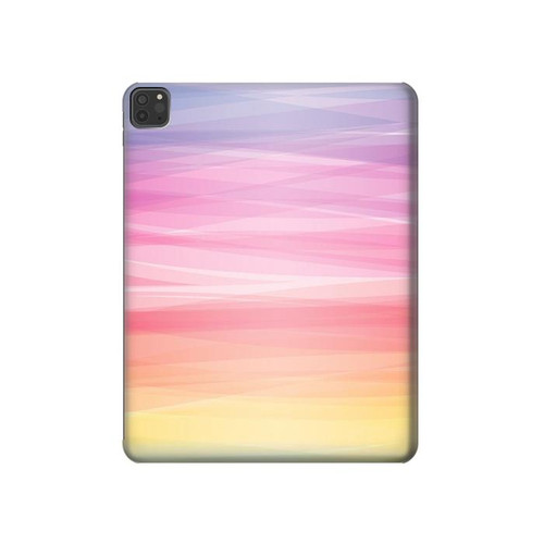 W3507 Colorful Rainbow Pastel Tablet Hard Case For iPad Pro 11 (2021,2020,2018, 3rd, 2nd, 1st)