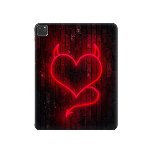 W3682 Devil Heart Tablet Hard Case For iPad Pro 11 (2021,2020,2018, 3rd, 2nd, 1st)