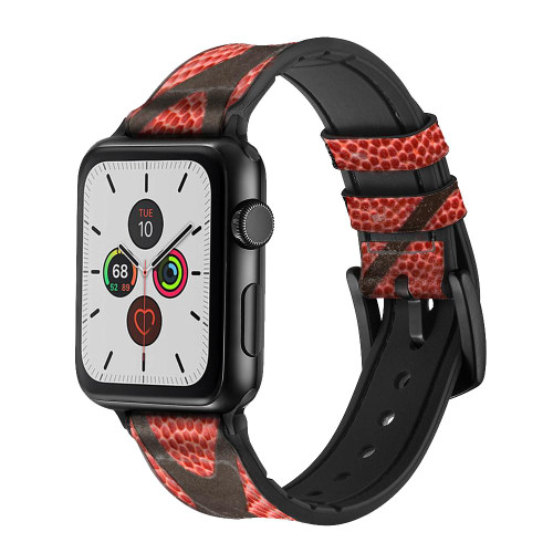 CA0006 Basketball Silicone & Leather Smart Watch Band Strap For Apple Watch iWatch