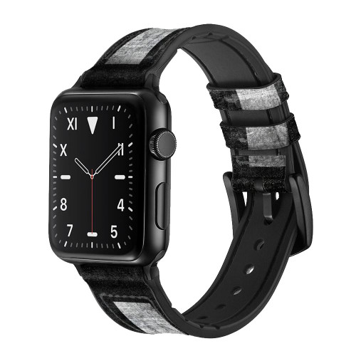 CA0785 Christian Cross Silicone & Leather Smart Watch Band Strap For Apple Watch iWatch