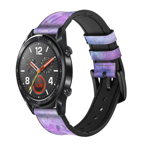 CA0752 Diamond Silicone & Leather Smart Watch Band Strap For Wristwatch Smartwatch