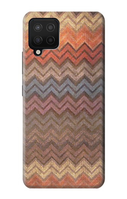 W3752 Zigzag Fabric Pattern Graphic Printed Hard Case and Leather Flip Case For Samsung Galaxy A12